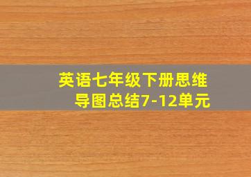 英语七年级下册思维导图总结7-12单元