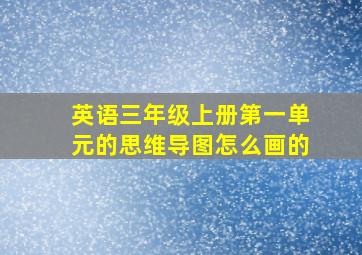 英语三年级上册第一单元的思维导图怎么画的