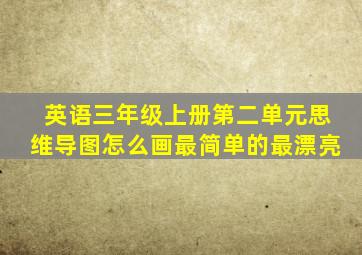 英语三年级上册第二单元思维导图怎么画最简单的最漂亮