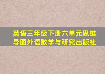 英语三年级下册六单元思维导图外语数学与研究出版社