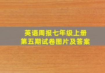 英语周报七年级上册第五期试卷图片及答案