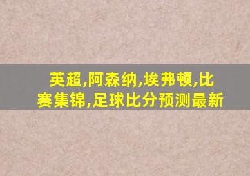 英超,阿森纳,埃弗顿,比赛集锦,足球比分预测最新