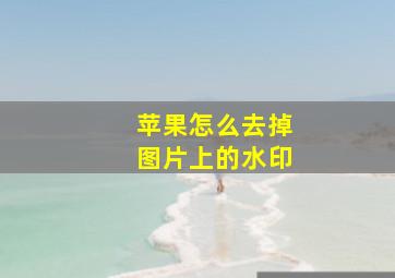 苹果怎么去掉图片上的水印