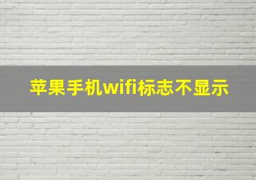 苹果手机wifi标志不显示