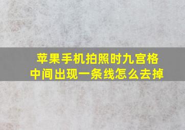 苹果手机拍照时九宫格中间出现一条线怎么去掉