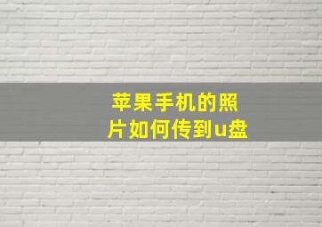 苹果手机的照片如何传到u盘