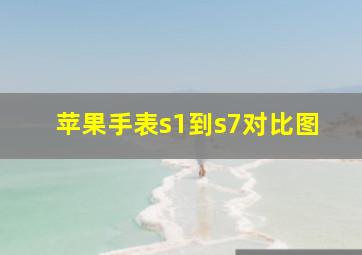 苹果手表s1到s7对比图