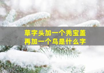 草字头加一个秃宝盖再加一个鸟是什么字