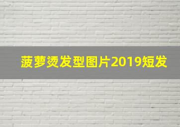 菠萝烫发型图片2019短发