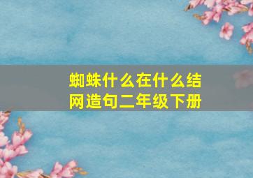 蜘蛛什么在什么结网造句二年级下册