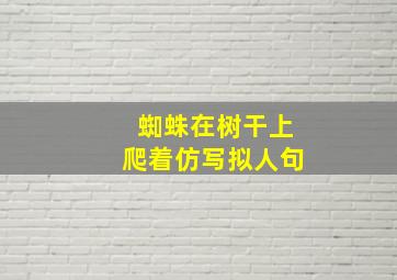 蜘蛛在树干上爬着仿写拟人句