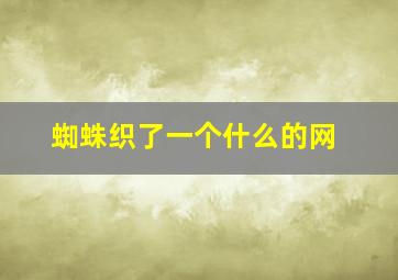 蜘蛛织了一个什么的网