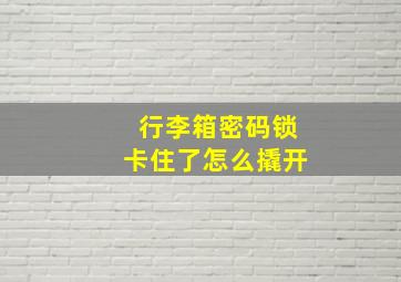 行李箱密码锁卡住了怎么撬开