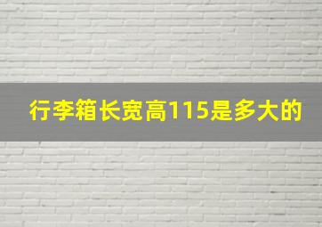 行李箱长宽高115是多大的