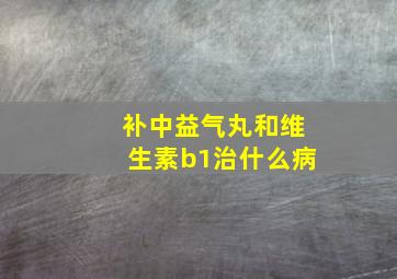 补中益气丸和维生素b1治什么病