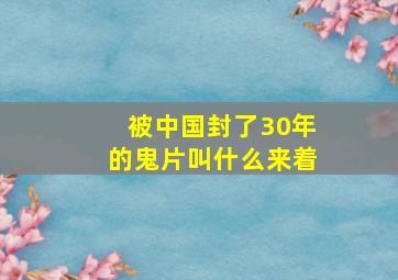 被中国封了30年的鬼片叫什么来着