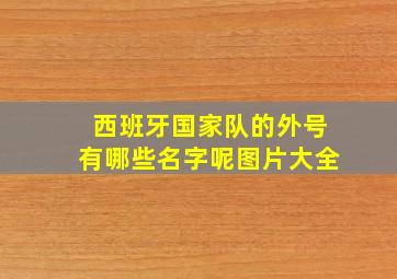 西班牙国家队的外号有哪些名字呢图片大全