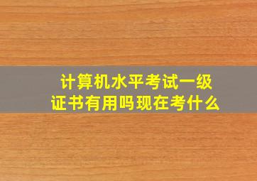 计算机水平考试一级证书有用吗现在考什么