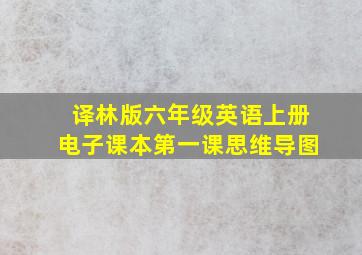 译林版六年级英语上册电子课本第一课思维导图