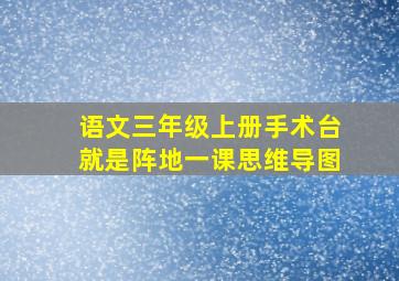 语文三年级上册手术台就是阵地一课思维导图