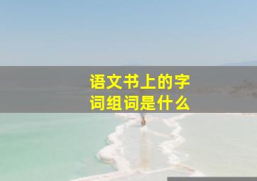 语文书上的字词组词是什么