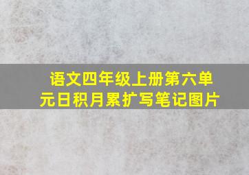 语文四年级上册第六单元日积月累扩写笔记图片