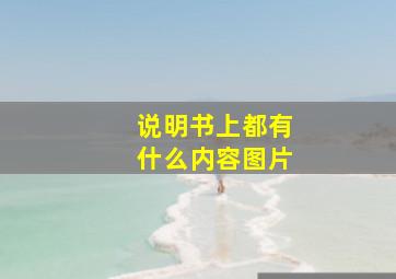 说明书上都有什么内容图片