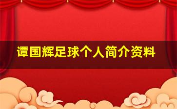 谭国辉足球个人简介资料