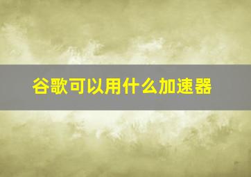 谷歌可以用什么加速器