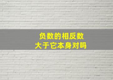 负数的相反数大于它本身对吗