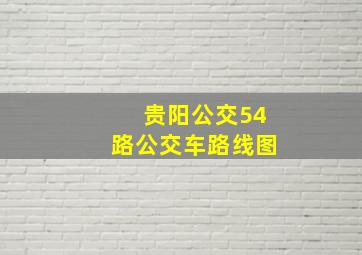 贵阳公交54路公交车路线图