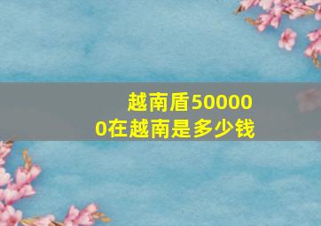 越南盾500000在越南是多少钱