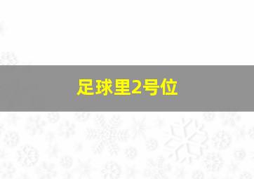 足球里2号位