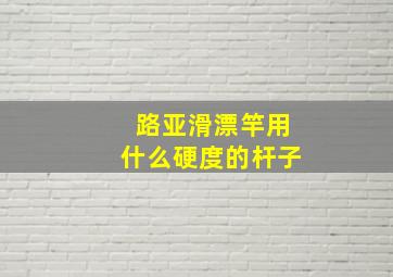 路亚滑漂竿用什么硬度的杆子