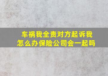 车祸我全责对方起诉我怎么办保险公司会一起吗