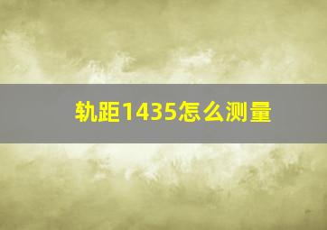 轨距1435怎么测量