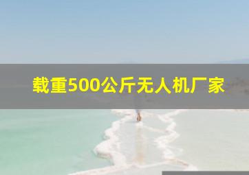 载重500公斤无人机厂家