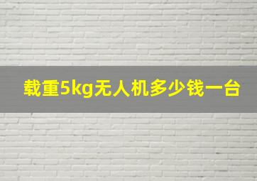 载重5kg无人机多少钱一台