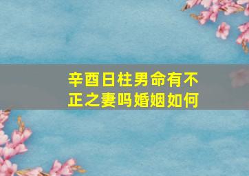 辛酉日柱男命有不正之妻吗婚姻如何