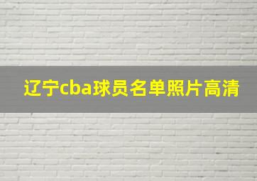 辽宁cba球员名单照片高清