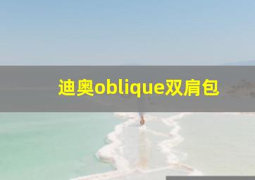 迪奥oblique双肩包