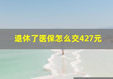 退休了医保怎么交427元