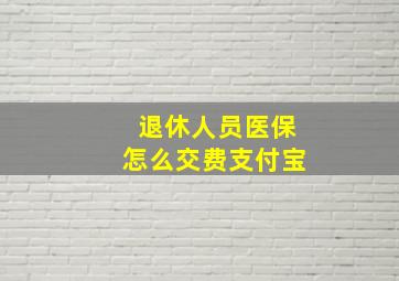 退休人员医保怎么交费支付宝