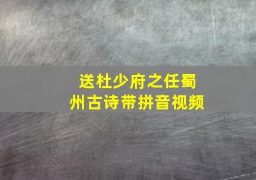 送杜少府之任蜀州古诗带拼音视频