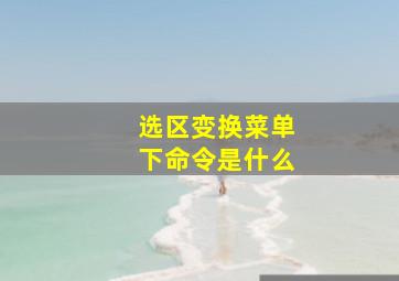 选区变换菜单下命令是什么