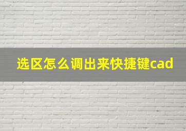 选区怎么调出来快捷键cad