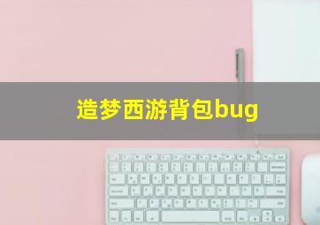 造梦西游背包bug