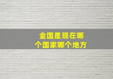 金国是现在哪个国家哪个地方