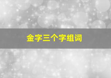 金字三个字组词