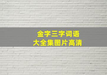 金字三字词语大全集图片高清